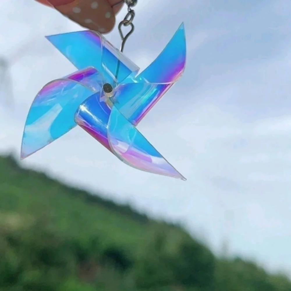 Cute unique windmill multi color new earrings jewelry silver plated dangle ear - Picture 4 of 4